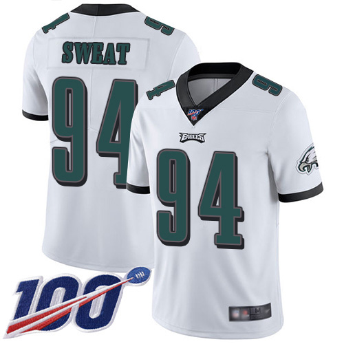 Men Philadelphia Eagles #94 Josh Sweat White Vapor Untouchable NFL Jersey Limited Player Season Football